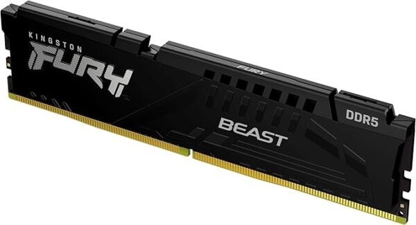 Kingston FURY Beast Black 16GB 6000MT/s DDR5 CL36 DIMM Desktop Gaming Memory Single Module - KF560C36BBE2-16
