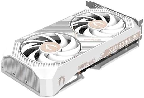ZOTAC GeForce RTX 5060 Twin Edge OC White Edition Graphics Card, NVIDIA, 8GB GDDR7, DLSS 4, 3× DisplayPort 2.1b & HDMI 2.1b, PCIE 5.0 (ZT-B50600Q-10M)