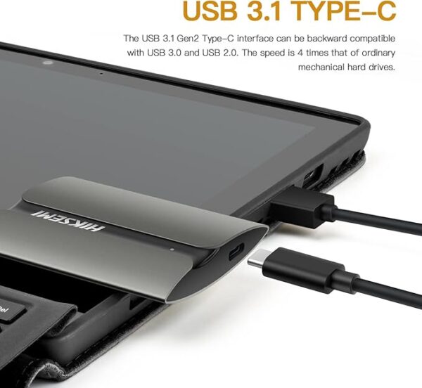 HIKSEMI T300S 1TB Black USB 3.1 Up To 560MB Portable SSD BLACK Brand: HIKSEMI