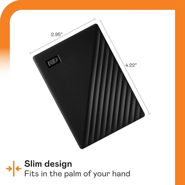 Western Digital 2TB My Passport Portable External Hard Drive with backup software and password protection, Black - WDBYVG0020BBK-WESN