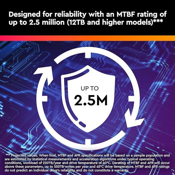Western Digital WD Purple Pro Smart Video Hard Drive - 10TB, Advanced AI & Video Analytics, 7200 RPM,Reliable & Scalable Storage Solution
